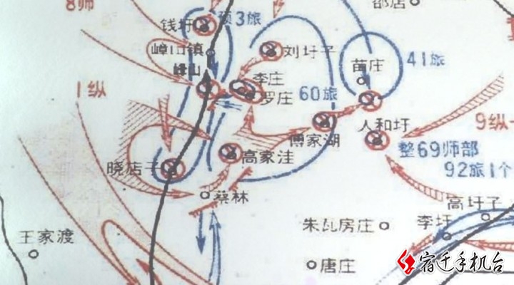 在宿北大战遗址公园,一张战略防御形势图格外引人注