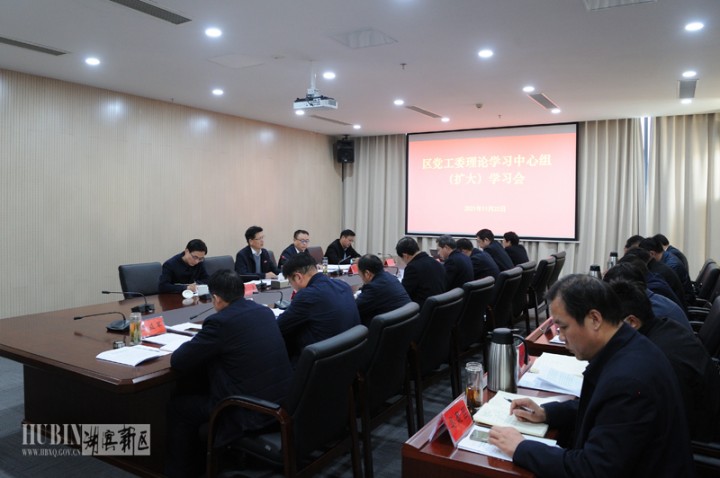 湖滨新区召开区党工委理论学习中心组（扩大）学习会，学习贯彻党的十九届六中全会精神