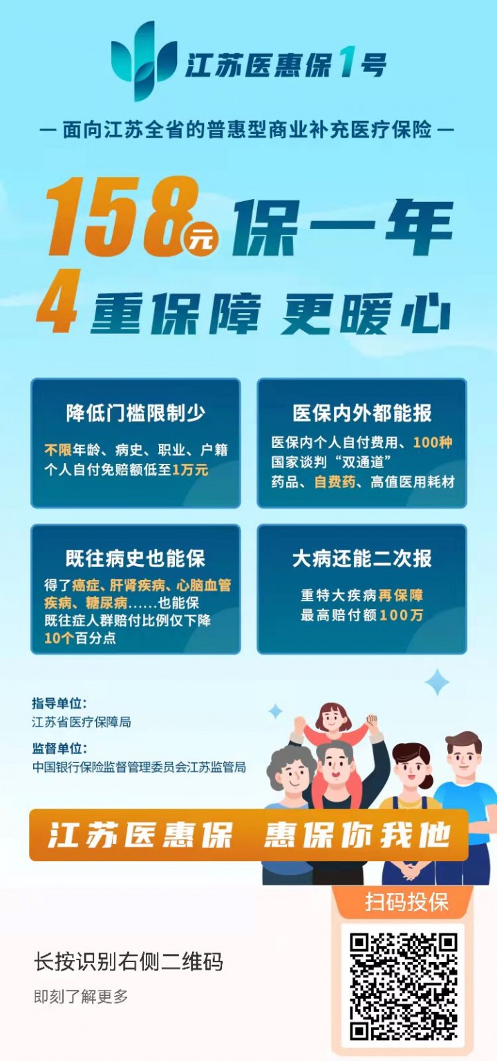 您为爸妈买“江苏医惠保1号”了吗！