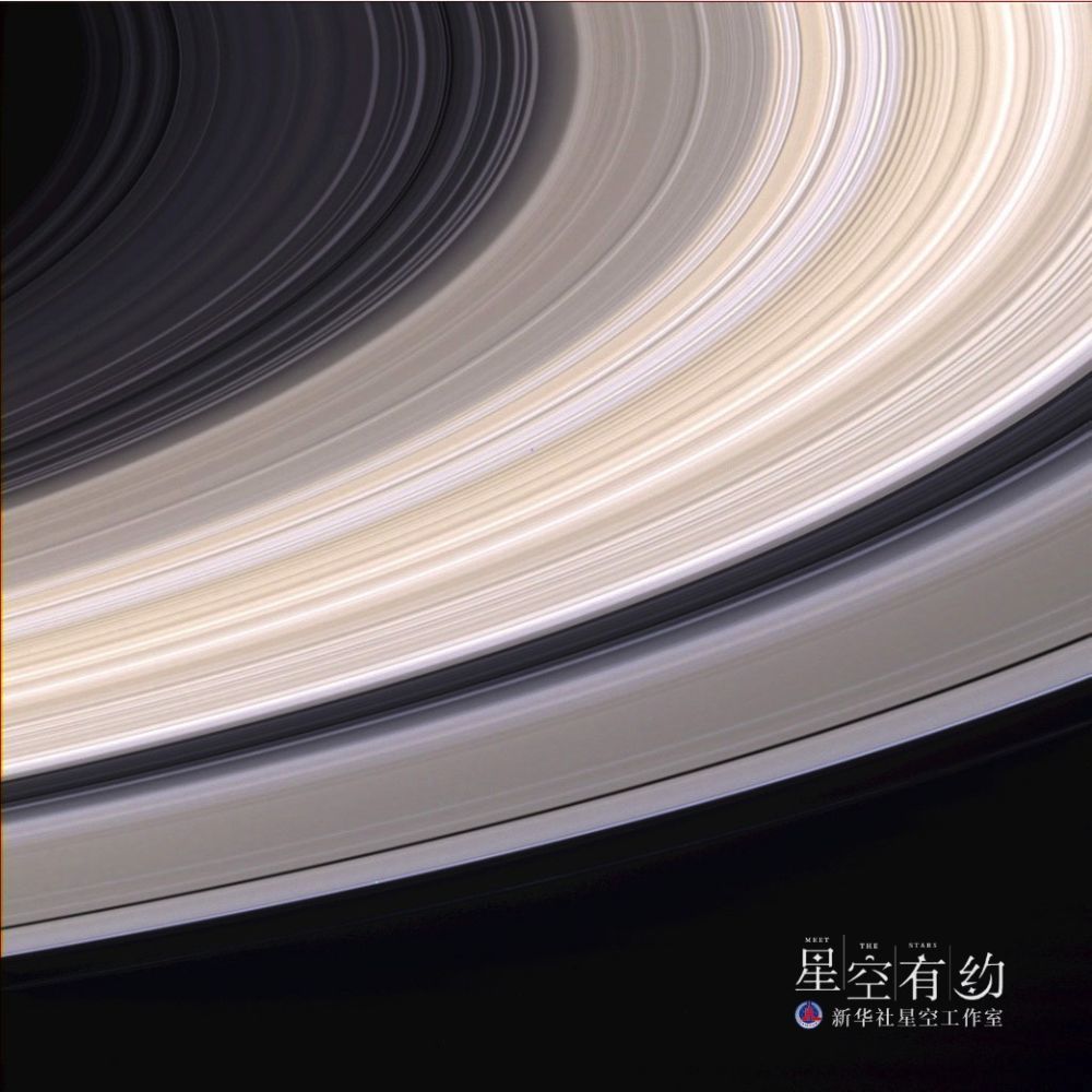 土星光环特写。（图片来源美国国家航空航天局官方网站）