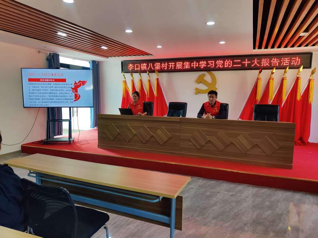  强国复兴有我丨李口镇八堡村开展集中学习党的二十大报告活动