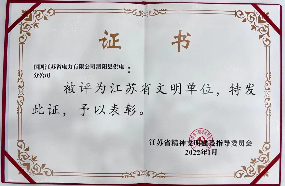 文明单位事迹展播丨国网宿迁市泗阳县供电公司：聚焦服务促创新 深耕文明树新风