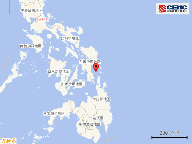 菲律宾莱特岛发生5.7级地震