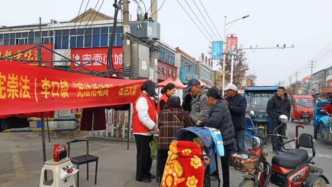 李口镇“新联会”开展尊崇宪法“宪法活动周”“法治大集”活动
