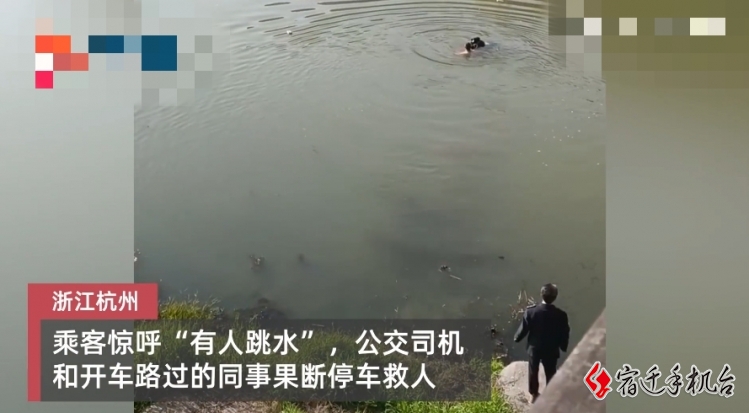 杭州：公交司机跳水救人后淡定上班